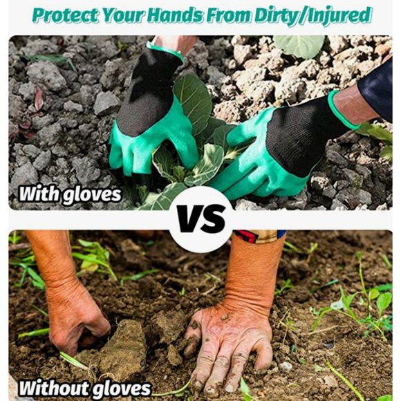 Gardening Gloves with Claws (2-Pairs) Garden Gloves Waterproof Working Gloves - Picture 7 of 8